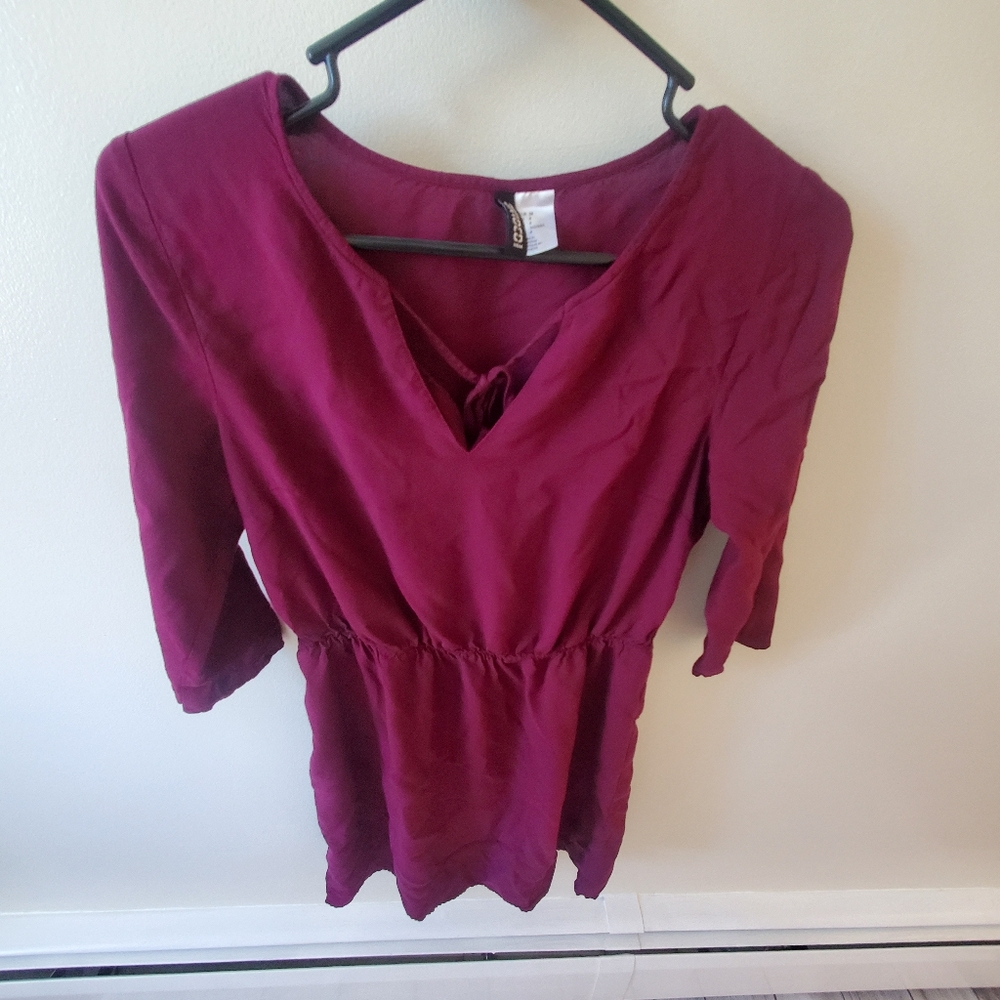 Divided cranberry colored dress. Size 8 Women's